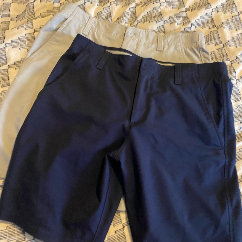 Under Armour Kids Navy and Beige Shorts